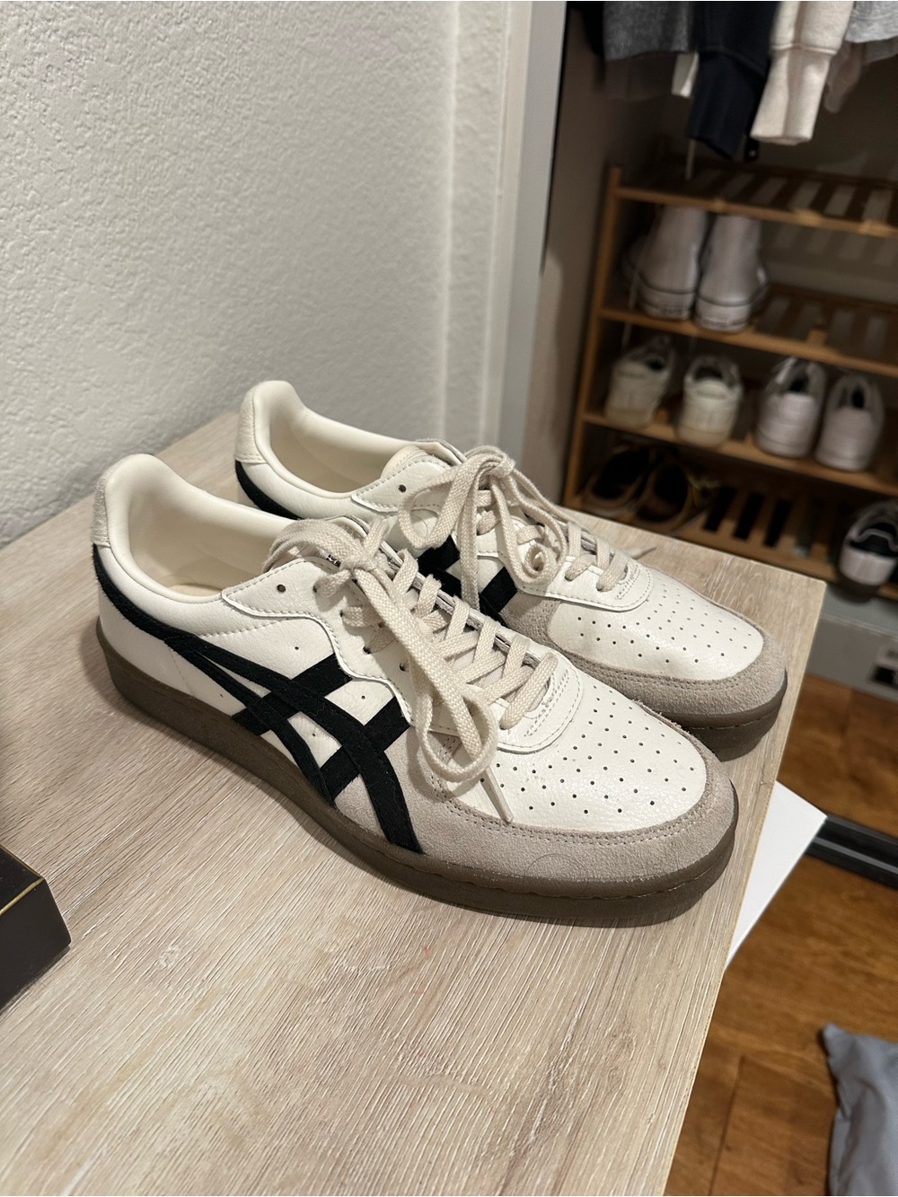 Onitsuka Tiger by Asics Cream and Black Suede-Trim Sneakers